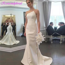 KRW001 простое атласное свадебное платье с русалочкой, свадебное платье, свадебное платье, свадебное платье, Vestidos De Noiva robe de marieue dentelle