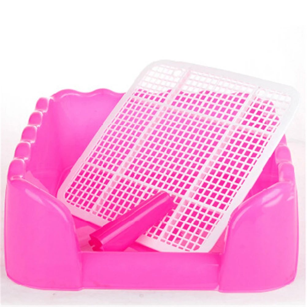 Cat Litter Box with Tray Mat Plastic Pet Cat Rabbit Pee Toilet for Cats Sifting Cat Litter Box Pee Pad Tray Pet Trainer Cleaning