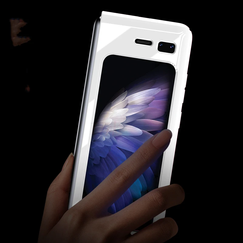 For Samsung Galaxy Fold Case Luxury UV Porcelain Hard PC Phone Case For Samsung Galaxy W2020 5G Shockproof Funda