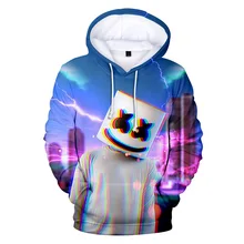 Стиль, хлопковые мужские свитшоты, карамельный ремешок, Baida DJ Marshmello, 3D цифровая печать, толстовки, мужская мода, уличная Толстовка