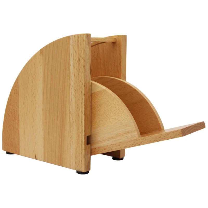 

Wooden Coffee Filter Paper Holder with Cover Dispenser Rack Shelf Dust Proof Storage Container Countertop Stand