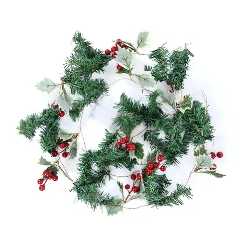 20LED Christmas String Lights Pine Cone Red Berry Christmas Garland Fairy Lights For Wedding Christmas Tree Home Party Decor