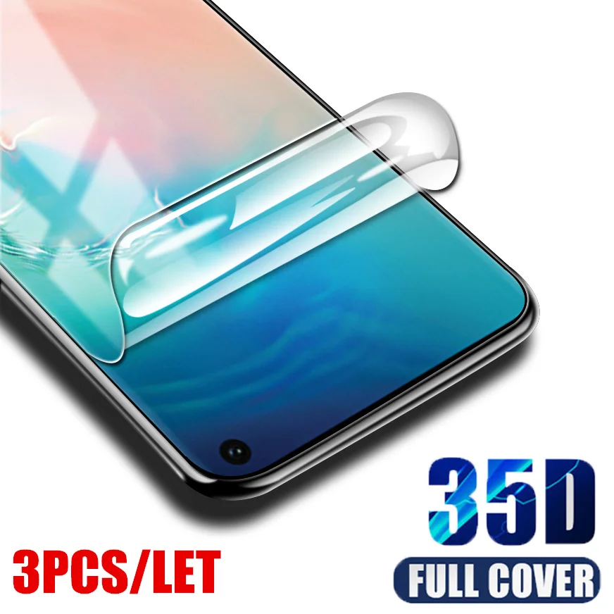 3 шт. 35D полноразмерная Гидрогелевая Защитная пленка для экрана Samsung Galaxy S10 S9 S8 Plus