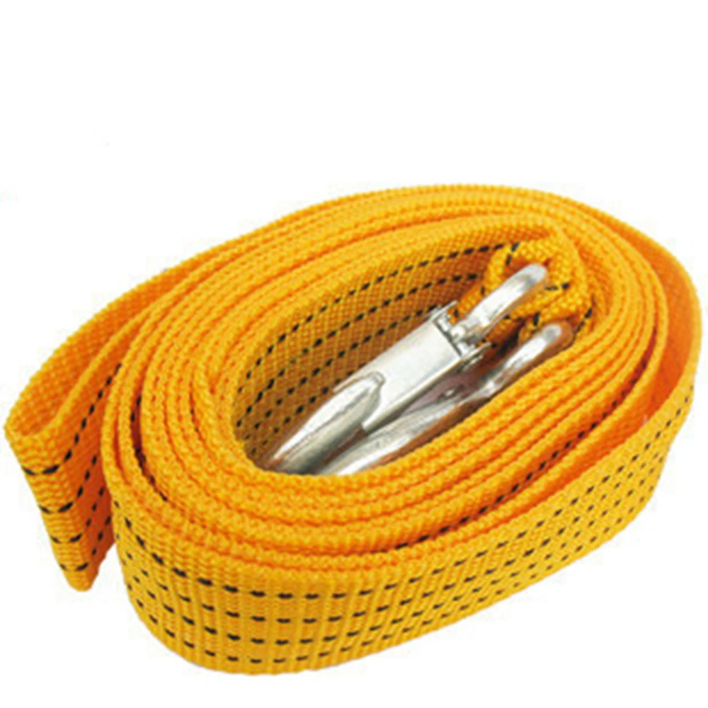Quner Nylon Car Tow Rope Car Hauling Rope with 2 Safety Hooks for towing 8 Ton 5 Metres Long 