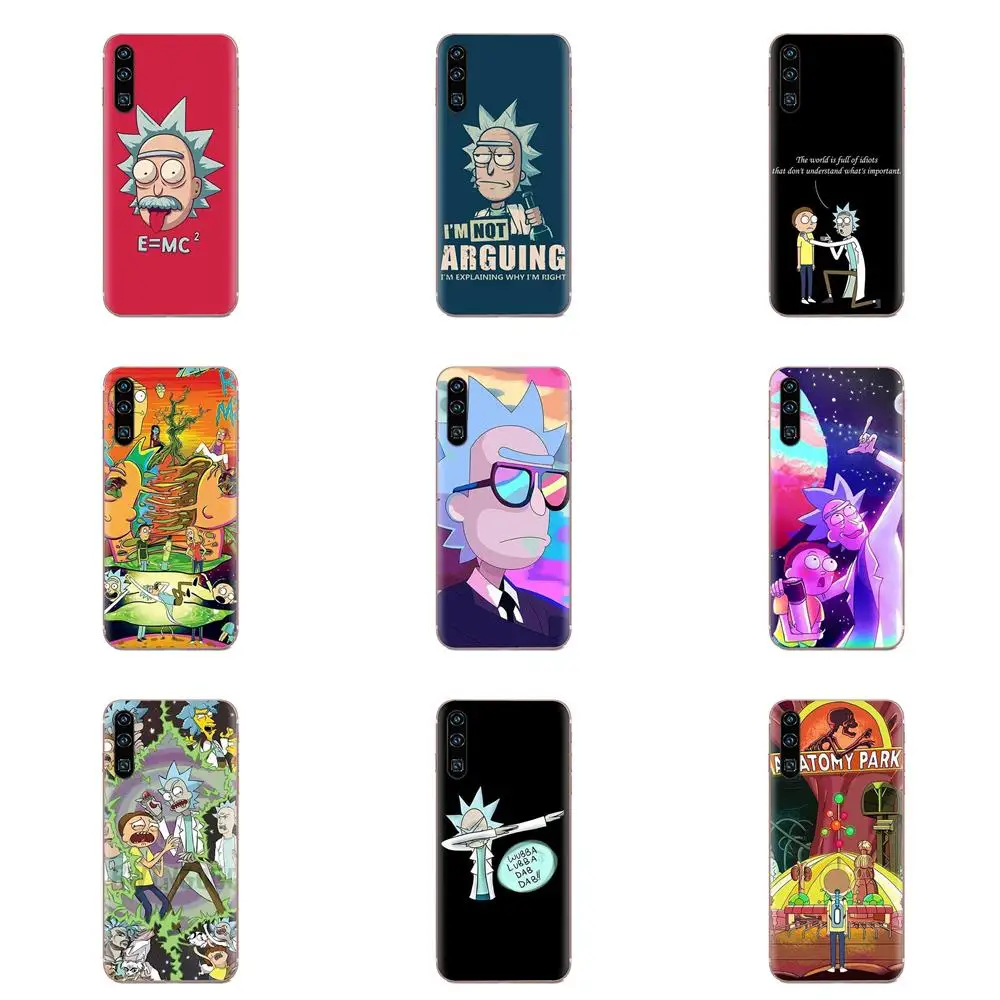 For Galaxy Grand A3 A5 A7 A8 A9 A9S On5 On7 Plus Pro Star 2015 2016 2017 2018 Soft Silicone Case Cartoon Rick And Mor | Мобильные