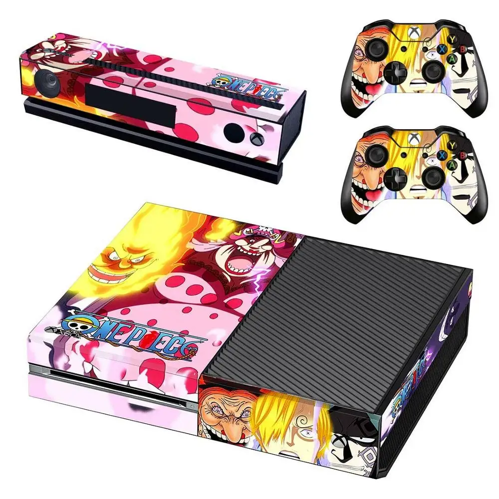Аниме one piece Luffy Skin Наклейка полное покрытие для Xbox One консоль и Kinect и 2 контроллера для Xbox One Skins наклейка s - Цвет: GSTM2024