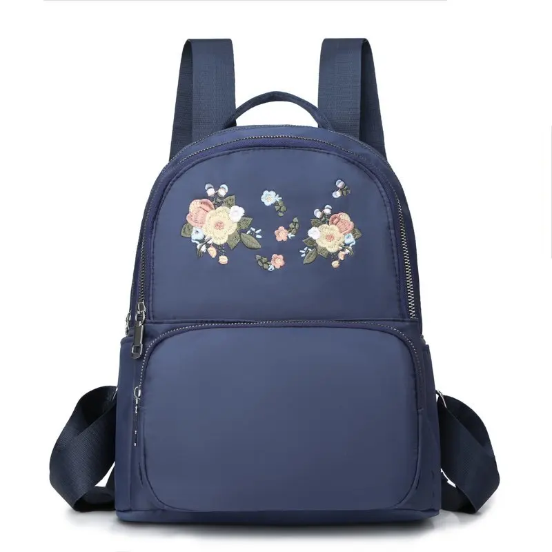 Women Embroidery Oxford Backpack School Bag Rucksack Backbag Travel Daypacks Leisure Backpack Mochila Shoulder Bag