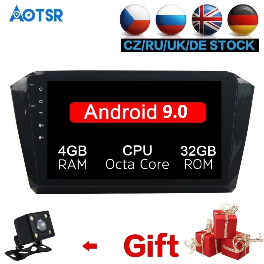 10 2 &quotAndroid 9 0 ОЗУ 4 + 64 ГБ Восьмиядерный автомобильный радиоприемник GPS навигатор