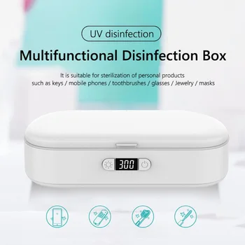 

Vococal Sterilizer Box Phone UV Light Sterilizer Cleaner with Wireless Charger Function LED Screen for Phone Toothbrush Jewelry
