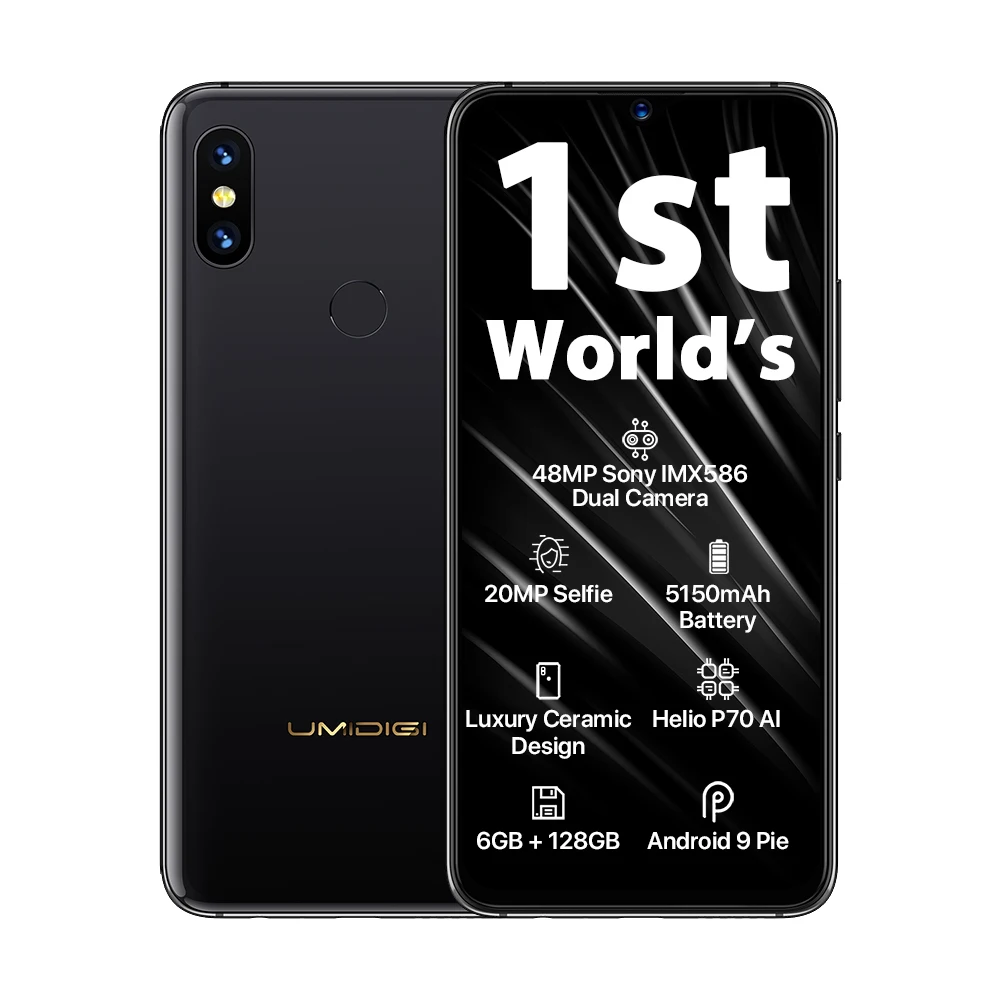 UMIDIGI S3 PRO Android 9 0 48 Мп + 12 20 МП супер камера 5150 мА/ч большая мощность 128 ГБ 6 3 дюйма FHD NFC