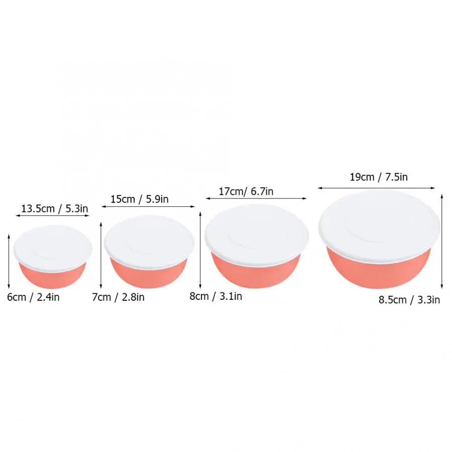 Розовый 4Pcs Plastic Food Storage Box Portable Outdoor Food Container Picnic Box Refrigerator Food Fresh Keeping Box Kitchen Accessories - Цвет: Розовый
