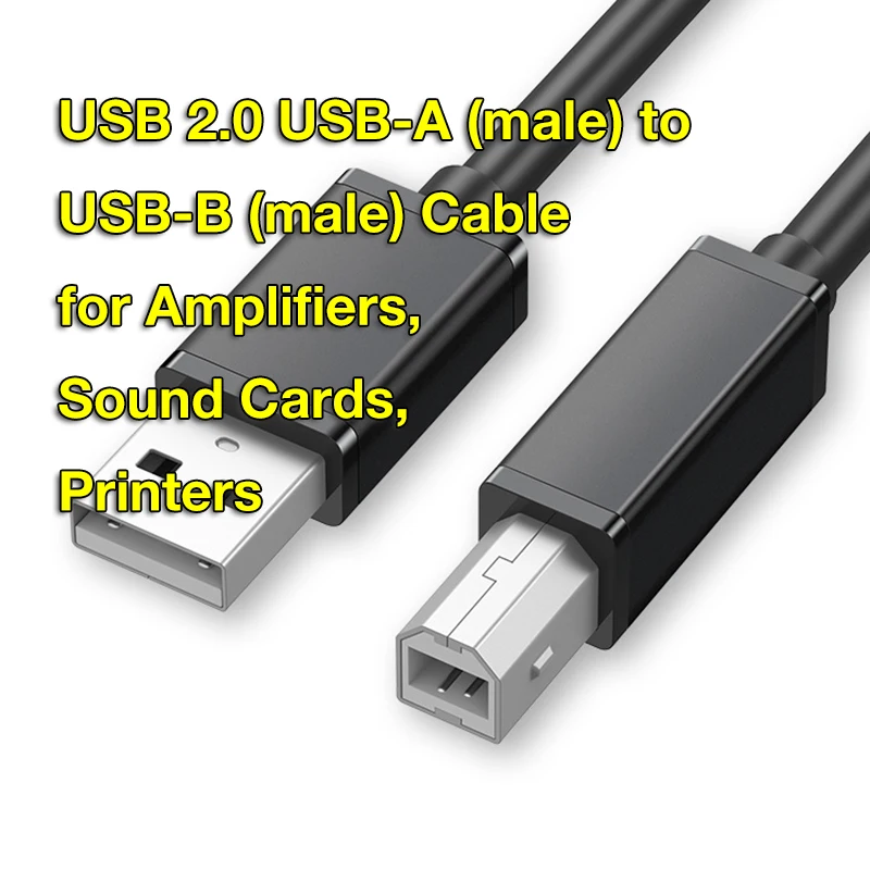 Кабель для принтера USB 2.0 Type A to B совместимый с пианино Midi контроллером