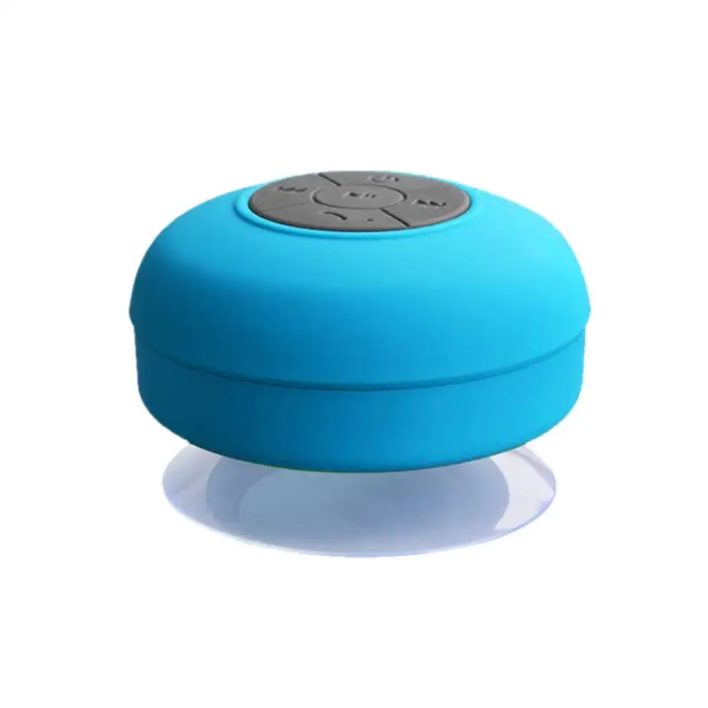 Мини беспроводной Bluetooth динамик "Hands Free" водонепроницаемый автомобильный ванной офис пляж стерео сабвуфер музыка громкий динамик с всасыванием - Цвет: Blue