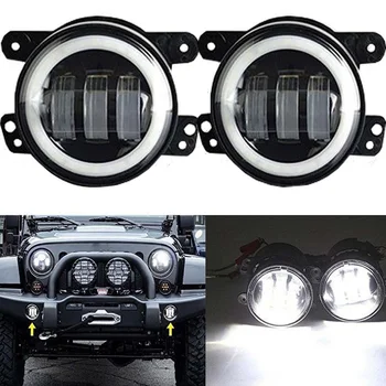 

Fog Lamp Assembly high brightness Fog Light For Jeep Wrangler Dodge Chrysler Cherokee with Halo Ring Fog Lights