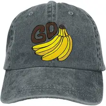 Мужская/Женская Регулируемая трикотажная окрашенная джинсовая бейсболка Go Bananas Кепка в стиле хип-хоп