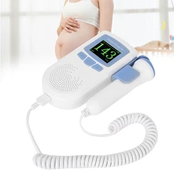 Portable Fetal Doppler Baby Heartbeat Monitor Ultrasonic Hand-held Obstetrical Device Fetal Heart Care Home Use No Radiation