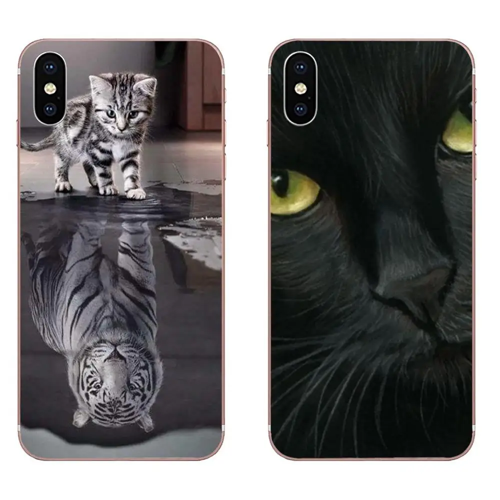

TPU Patterns For Huawei Honor Nova Note 5 5I 8A 8X 10 Pro 9X For Moto G G2 G3 G4 G5 G6 G7 Plus Black Cat Animal Diy Colorful