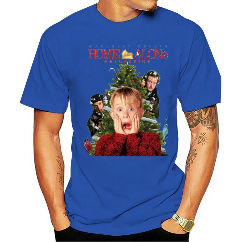 

2020 Leisure Fashion 100% Cotton O-neck T-shirt Home Alone Xmas Party Movie Cover Christmas Unisex Or Jumper S To 4Xl 011718