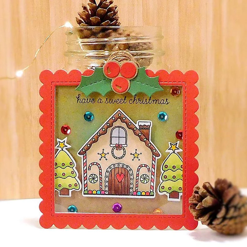 Прозрачные силиконовые штампы Candy House с надписями сделай сам для