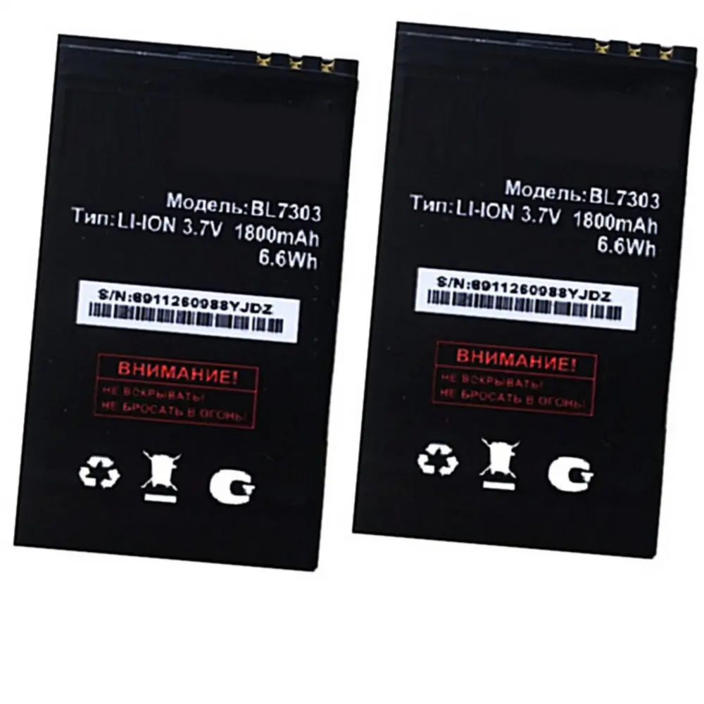 BL7303 батареи 1800 мАч для Fly TS107 TS 107 BL 7303 мобильный телефон высококачественные