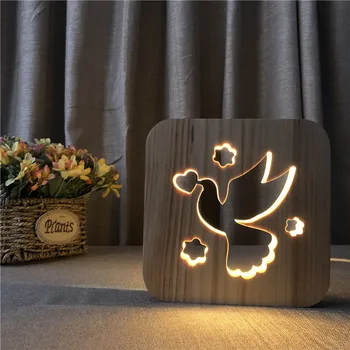 

Wooden Desk Lamp USB Night Lamp Christmas Lights Party Decoration Decoracion Navidad Hogar Led Christmas Accessories