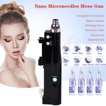 

Micro Needle Pen Electric Tattoo Makeup Nano Microneedles Skin Whitening Rejuvenation Rotary Needle Head with Accessory