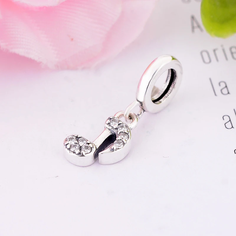 925 Sterling Silver Musical Note Dangle Charm Beads Fit Original Me Link Bracelet Pendant DIY Jewelry Making | Украшения и