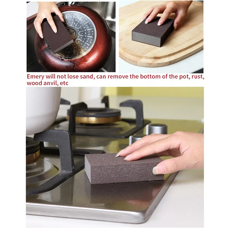 3pcs Kitchen Dishwashing Sponge Decontamination Cookware Bowl Pot Cleaning Brush Rub Emery Scouring Pad | Дом и сад