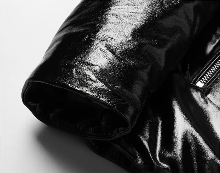 BATMO Новое поступление Зима натуральная кожа овчина 90% белый утиный пух с капюшоном куртки мужские, кожаные пальто 19033-1