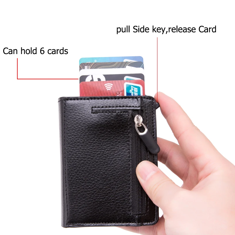 Bisi Goro тонкий кошелек для мужчин Rfid держатель для карт Magic из искусственной кожи тонкий мини кошелек маленькая сумка для денег Женские кошельки из углеродного волокна
