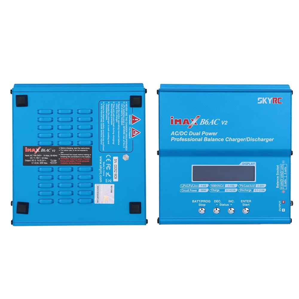 B6AC V2 50 Вт LiIon NiMH NiCd LiPo зарядное устройство