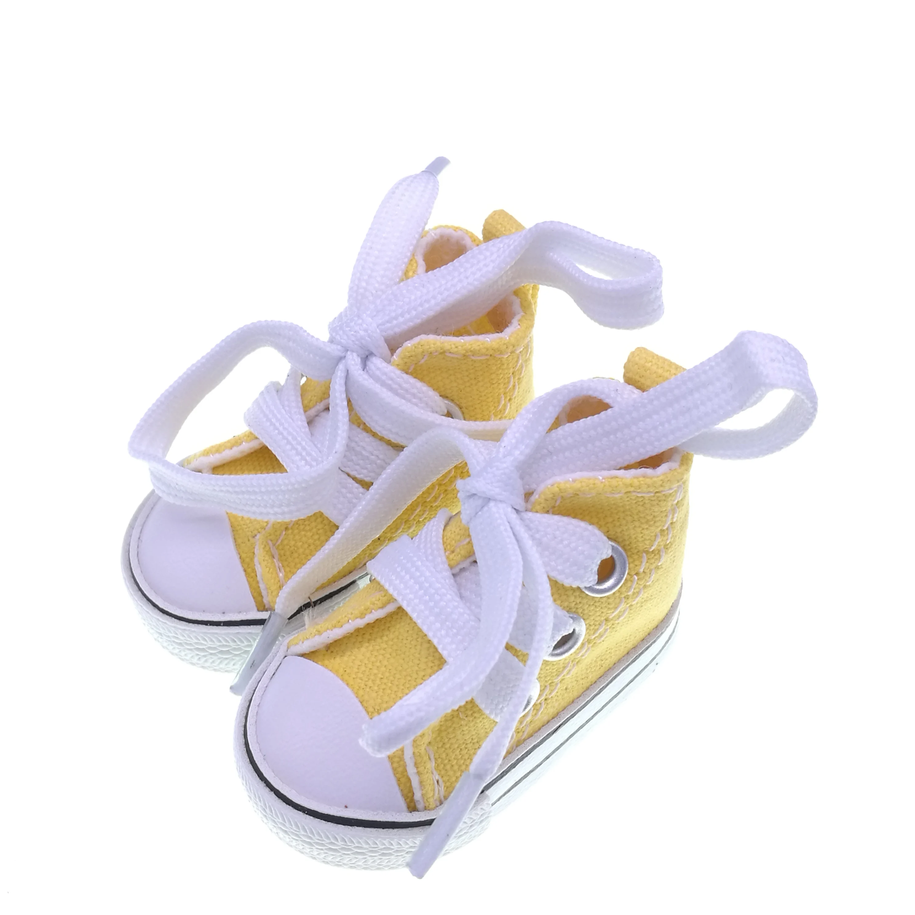 Tilda 6 см парусиновые кроссовки для кукол Paola Reina Minifee, мини-игрушка спортивная обувь 1/4 Bjd кукла спортивная обувь аксессуары для кукол игрушки - Цвет: Yellow D