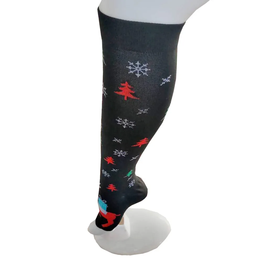 Funny Socks Women Men Sports Compression Stocking Christmas Leg Pressure Running Soccer Cycling Basketball Compress Socks