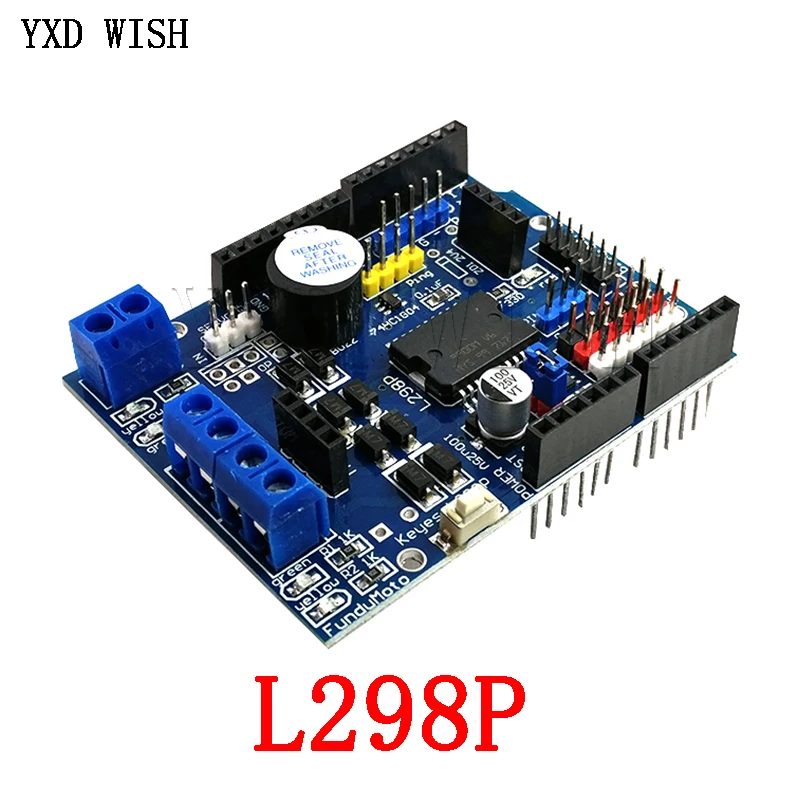 Драйвер двигателя L298P L298 Shield R3 DC модуль спиральной платы 2 А двойной полный мост