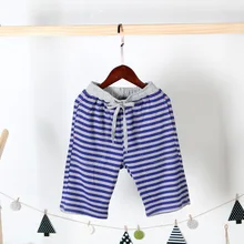 Летние Новые Стильные шорты для больших мальчиков, летние тонкие шорты для мальчиков, шорты в полоску, 130-170