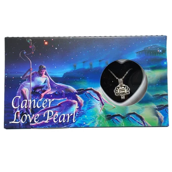 

Natural Freshwater Pearl Wish Box 12 Constellation Necklace Pendants Popular Cage Holder DIY Jewelry Box For Women Jewelry Gift