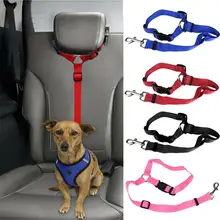 Cinturón de seguridad ajustable para coche, arnés Universal de seguridad para perros y gatos, accesorios de viaje para mascotas, correa de plomo de nailon