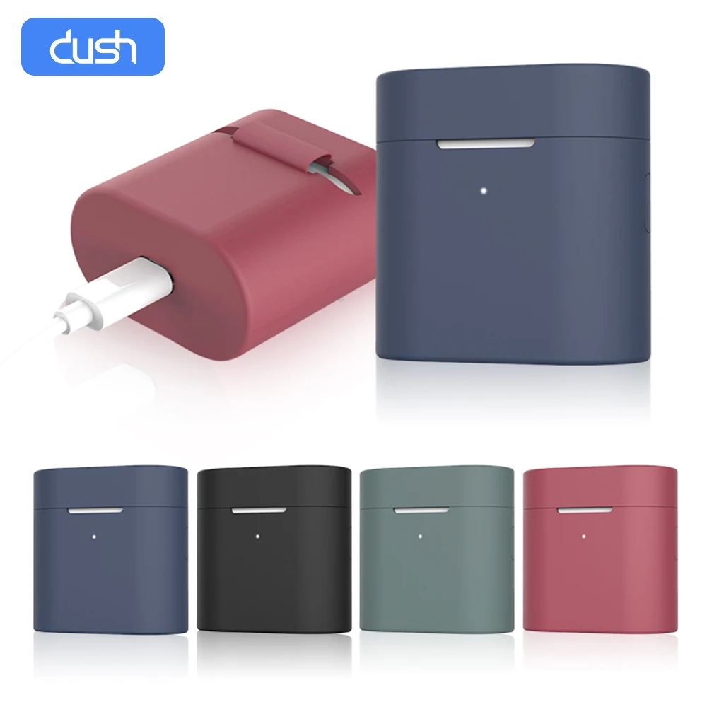 

DUSH Case For Xiaomi Mi Air 2 Soft Silicone Full Cover Case Wireless Bluetooth Earphone Protection Bag Box Luxury Charging Cover