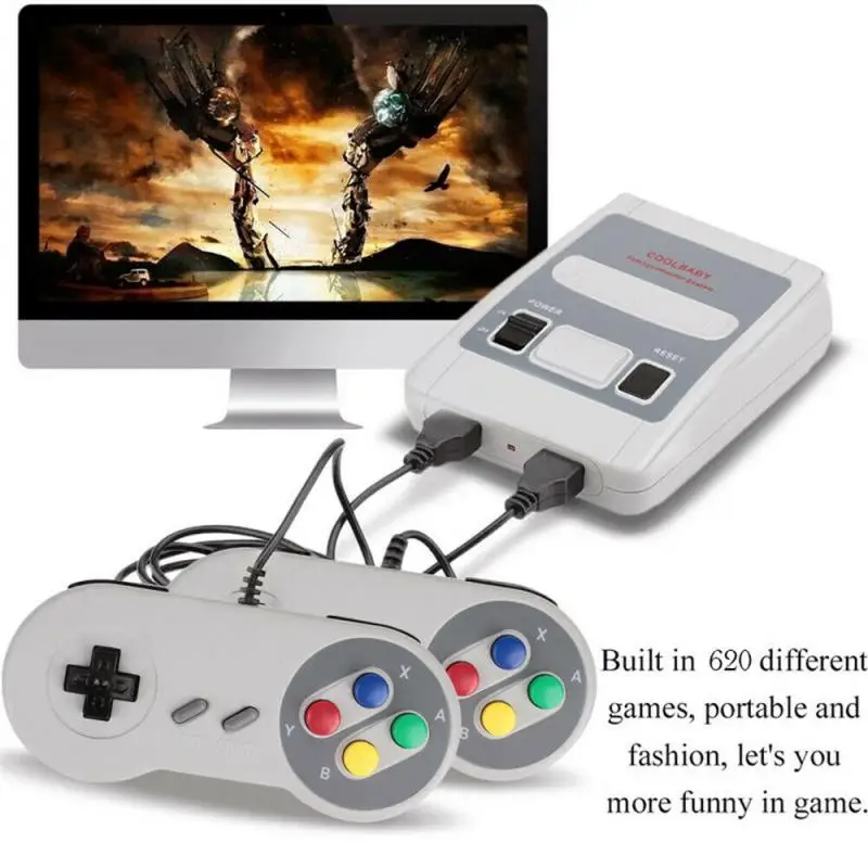 HDMI-compatible/AV Cable Output Classic Handheld Video Game Player TV Mini Game Console Built-in621/620 Games With 2 Controllers