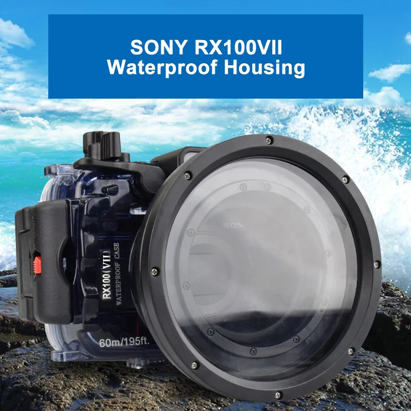 Seafrogs Waterproof Diving Case For Sony RX100 VII Camera 60m 195ft Protective Housing Diving Equipment Camera Photography