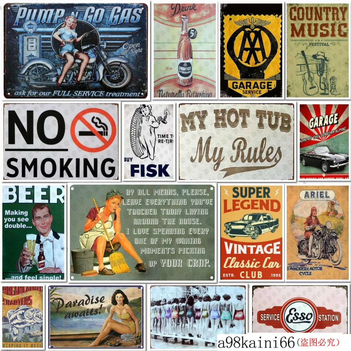 No Smoking Metal Plaque Plate Vintage Poster Picture Bar Coffee Shop Tin Signs Wall Sticker Decor | Дом и сад