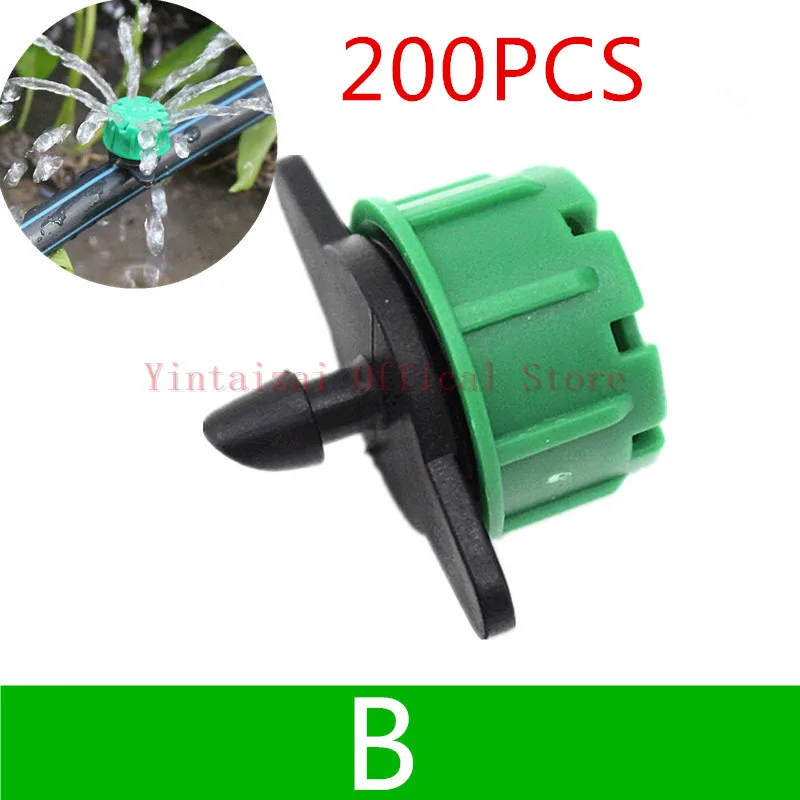 100-500PCS Adjustable Dripper Garden Irrigation Drip Emitter On Stake Used On Garden Greehouse Watering Tools Drip Irrigation