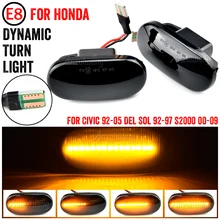 Indicador lateral dinámico Led, luz intermitente secuencial para HONDA Prelude CRX S2000 Integra Fit Del Sol Acura Civic, 1 par