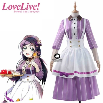 

Hot anime LoveLive! Tojo Nozomi Cosplay Costume Love Live Tea party Not awakened maid Dress Halloween Carnival Party Customize