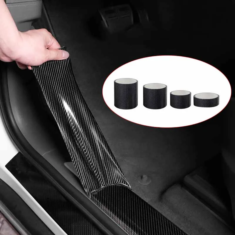 

3/5/7/10cm Car Styling 5D Sticker Carbon Film Door Edge Protective Nano Car Trunk Door Sill Full Body Sticker Vinyl Accessory