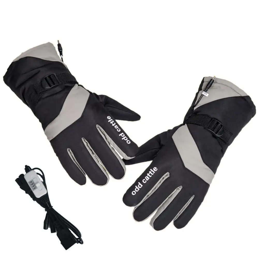 48V Мотоциклетные перчатки с подогревом для электрический автомобиль, мотоцикл зарядка перчатки с подогревом зимние теплые водонепроницаемые мужские и женские перчатки - Цвет: 48V
