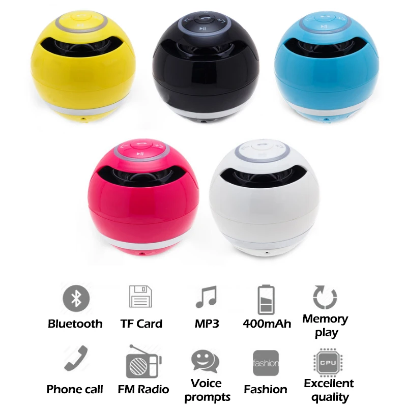 Портативный мини красочный светящийся шар динамик с функцией Bluetooth Беспроводная колонка ручной TF fm-радио с микрофоном MP3 Глобус аудио Музыка