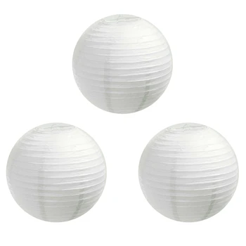 

8" Paper Lantern - White (3 pieces)