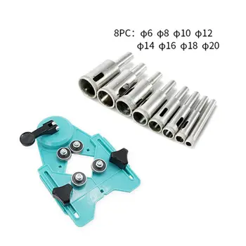 

9pcs 4-83mm Tile Glass Hole Saw Openings Locator Drill Guide with Vacuum Sucker
