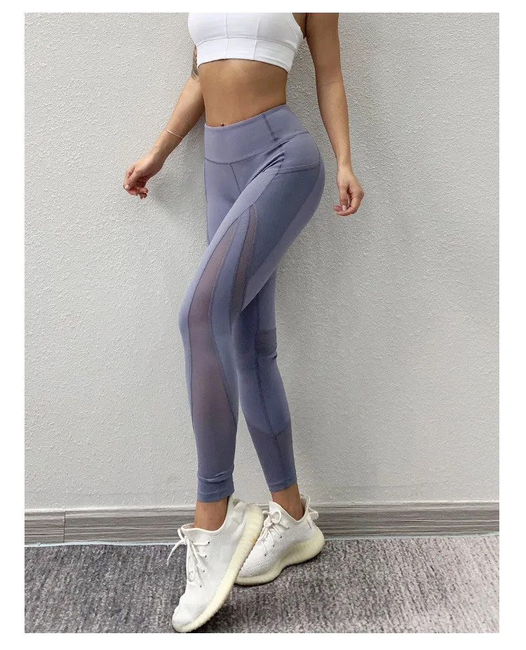 

Breathable Mesh Sweatpants Women's Tight-Fitting Elastic Hip-Lifting Bottoming Fitness Pants Mid-Waist Training Pants Quick-Dryi